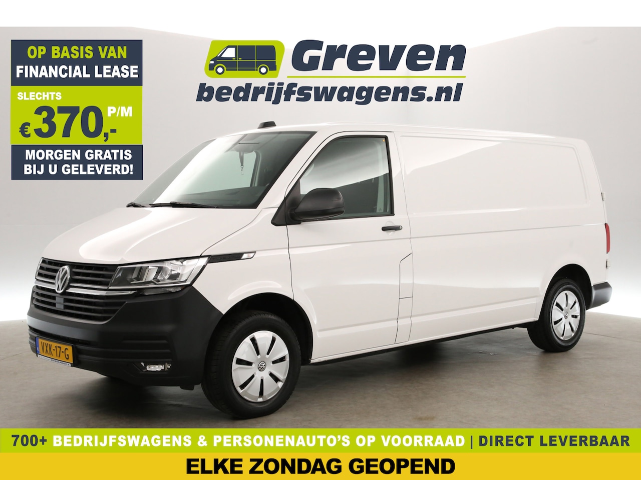 Volkswagen Transporter - 2.0 TDI L2H1 | Airco | Carplay | Cruise | Trekhaak | Navi | Parkeersensoren - AutoWereld.nl