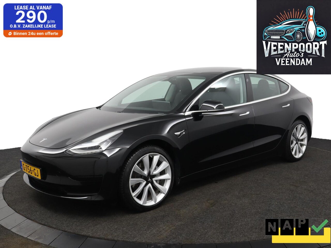Tesla Model 3 - Stand RWD 60 kWh Cam Airco Adap Cruise SOH86% - AutoWereld.nl