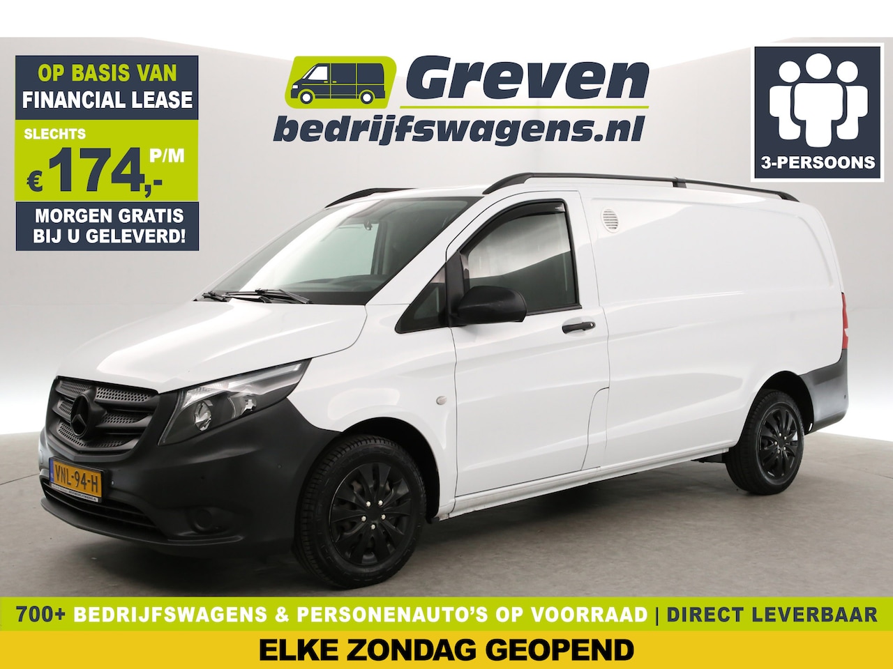 Mercedes-Benz Vito - 111 CDI Lang | Airco | 3-Zits | Trekh. | Parkeersensoren - AutoWereld.nl