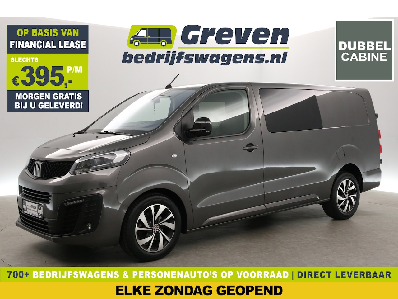 Fiat Scudo - 2.0 Multicab SX L3H1 177PK | DC | Automaat | 360° Camera | Clima | Cruise | Carplay | Navi - AutoWereld.nl