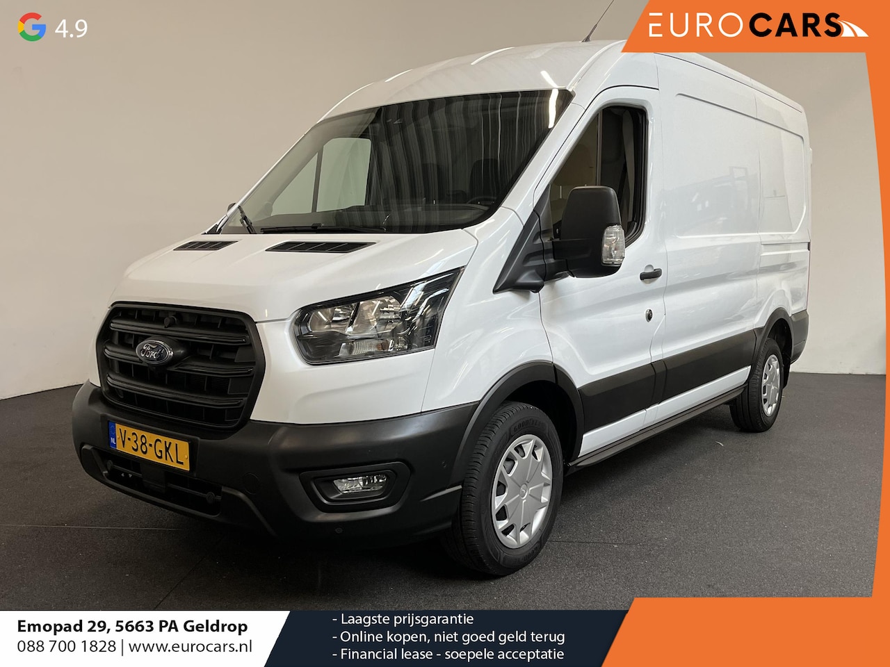 Ford Transit - 130pk L2H2 Trend Automaat Airco Navigatie Cruise Control Trekhaak Camera 360 Parkeersensor - AutoWereld.nl