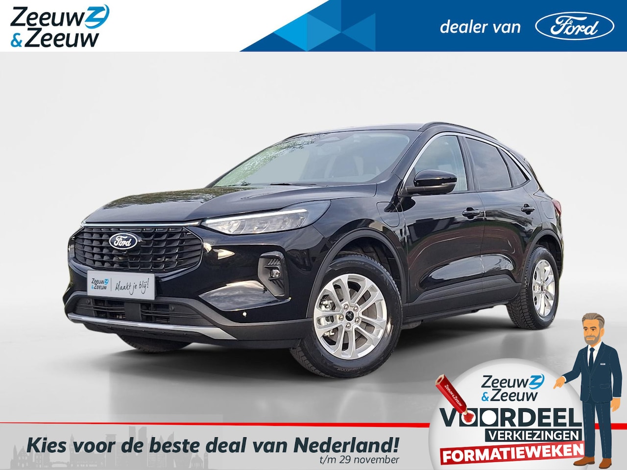 Ford Kuga - 2.5 PHEV Titanium | Winterpack | Driver Assistancepack | El. Trekhaak | 360Camera | Adapti - AutoWereld.nl