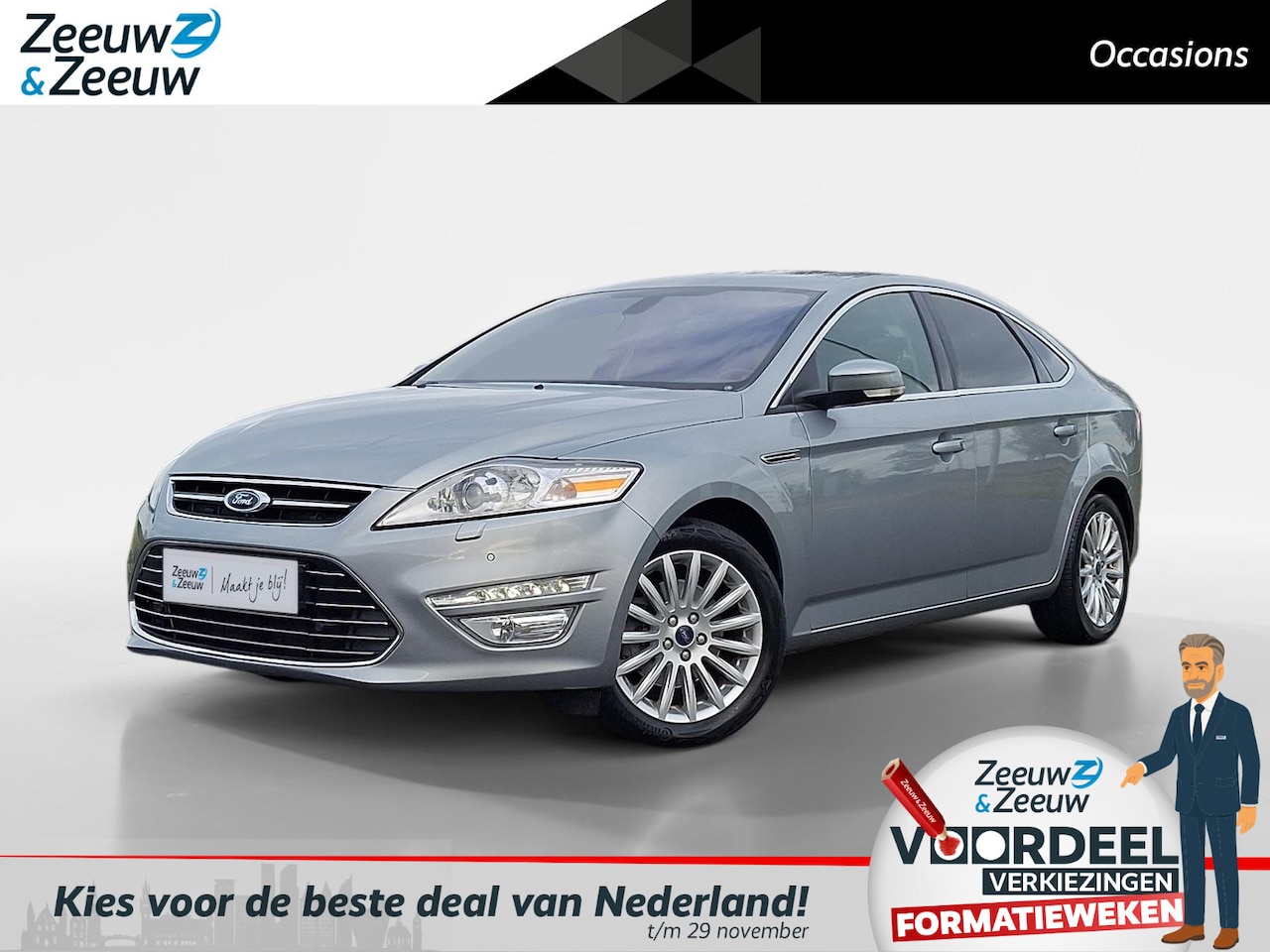 Ford Mondeo - 1.6 EcoBoost Platinum | Schuif/kanteldak | Keyless entry | Verwarmbare voorstoelen | 16" L - AutoWereld.nl