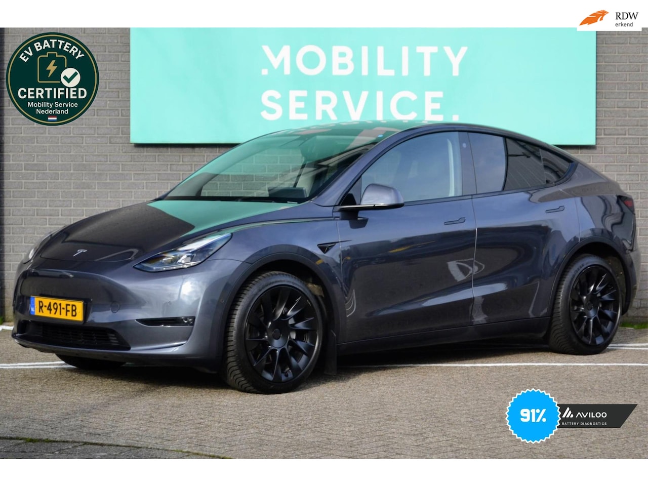 Tesla Model Y - Long Range AWD 75 kWh SOH91% Pano LED Leder AUT - AutoWereld.nl