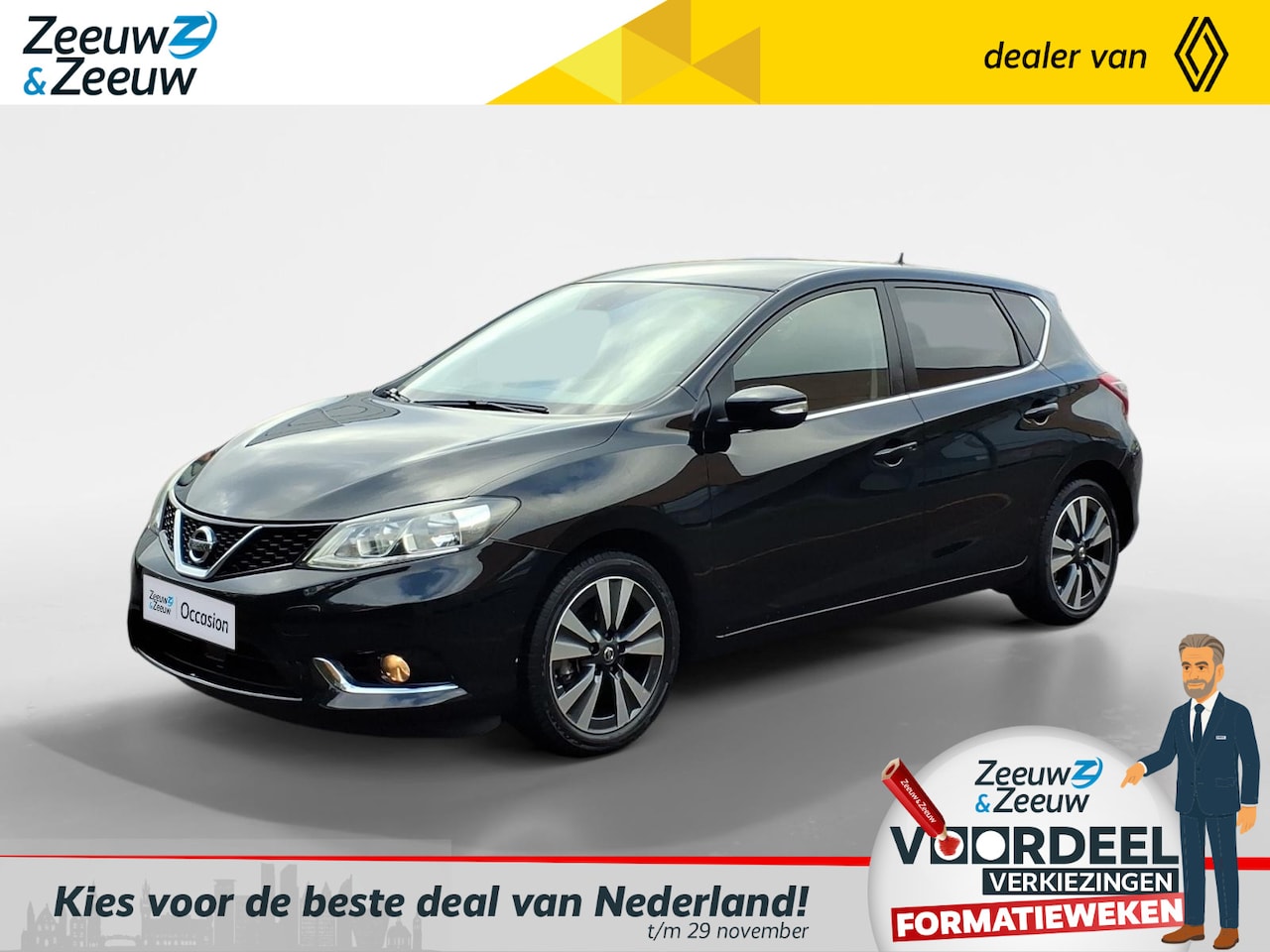 Nissan Pulsar - 1.2 DIG-T Connect Edition Airco/ecc | Navigatie | Trekhaak | Camera /Pdc | 1 jaar Garantie - AutoWereld.nl