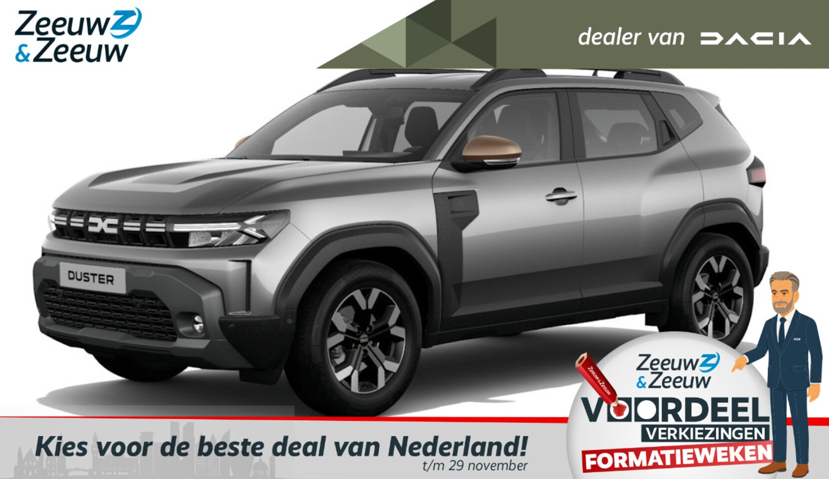 Dacia Duster - 1.6 Hybrid 140 Extreme | NU uit voorraad leverbaar met € 2.566,- Zeeuw & Zeeuw Voorraadkor - AutoWereld.nl