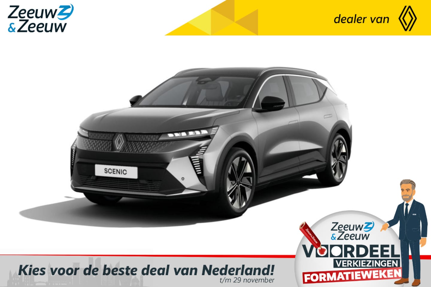 Renault Scenic E-Tech - EV60 comfort range techno | Nu leverbaar met €2.000,- extra Zeeuw & Zeeuw voorraadkorting! - AutoWereld.nl
