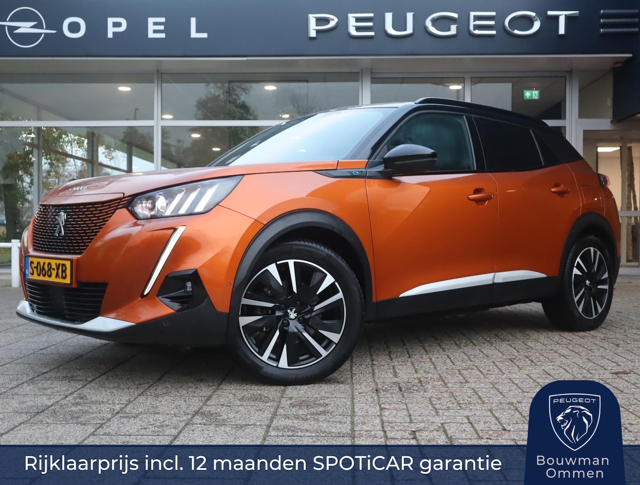 Peugeot e-2008 - SUV GT Pack EV 50kWh 136pk, Rijklaarprijs, Adaptieve cruise control Navigatie Stoelverwarm - AutoWereld.nl