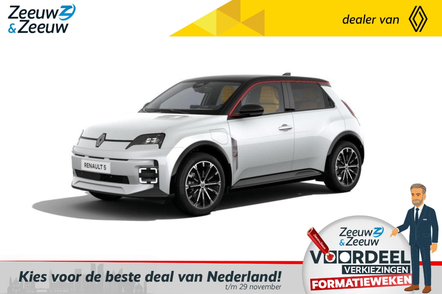 Renault 5 - (Z&Z Renault Private Lease actie vanaf €399,-) urban range iconic cinq 40 kWh | Auto van h - AutoWereld.nl