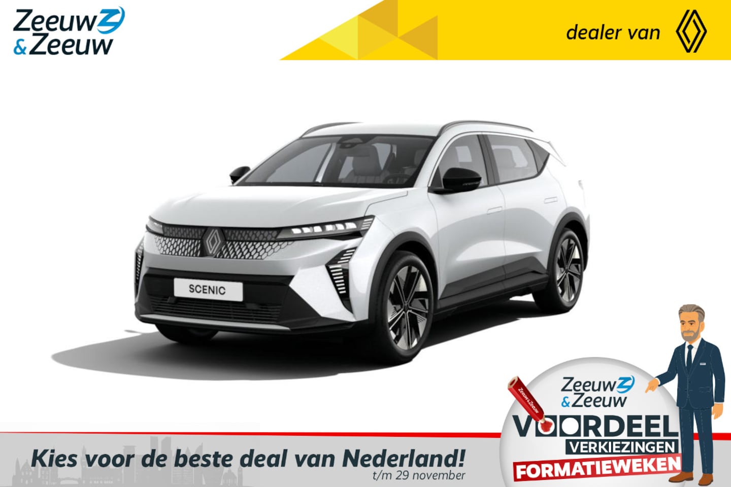 Renault Scenic E-Tech - EV60 comfort range evolution | Nu leverbaar met €2.000,- extra Zeeuw & Zeeuw voorraadkorti - AutoWereld.nl