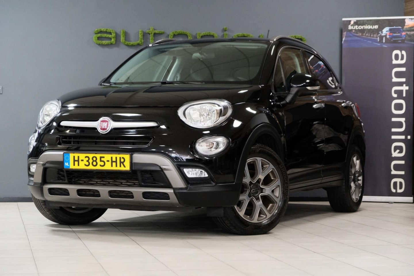 Fiat 500 X - 1.4 Turbo MultiAir Lounge *75.514km* Half Leder/Airco/Cruise Navigatiemogelijkheid - AutoWereld.nl