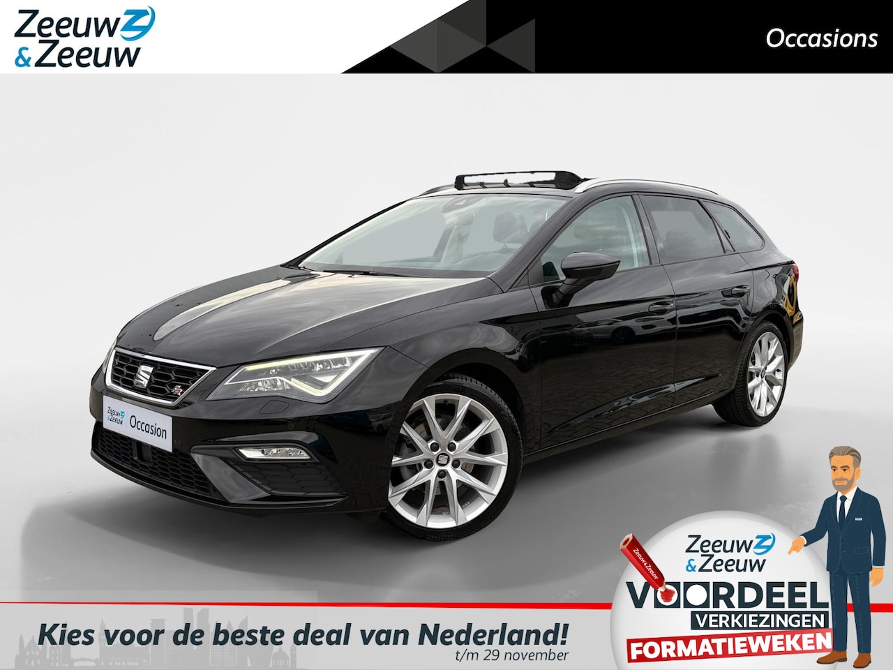SEAT Leon ST - 1.4 EcoTSI FR Business Intense |Panorama-dak|Alcantara bekleding| Upgrade Sound| Apple Car - AutoWereld.nl