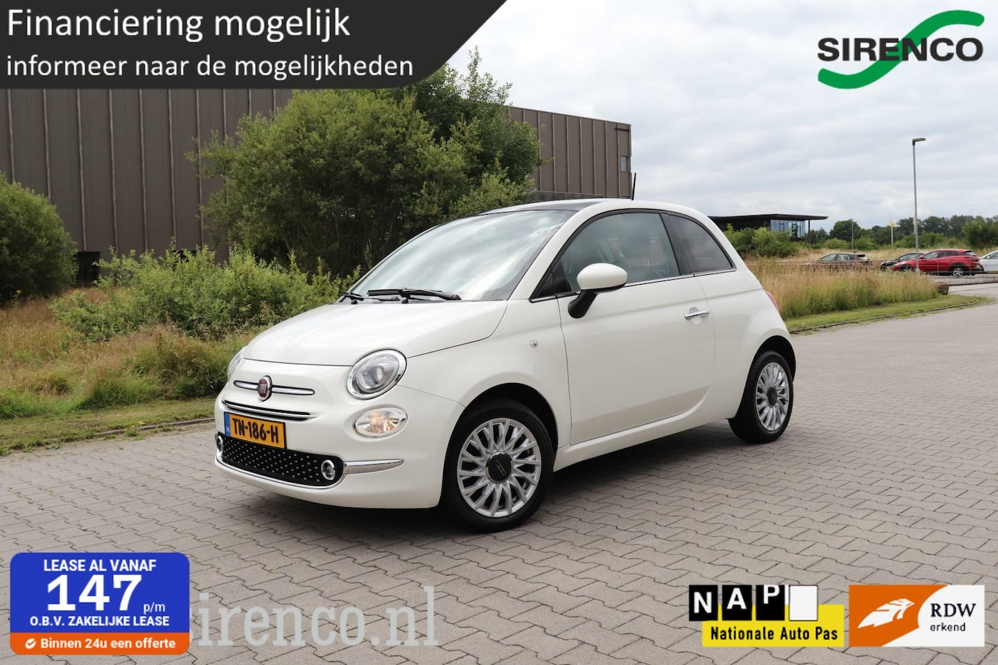 Fiat 500 - 1.2 Lounge airco cruise control bluetooth panodak lichtmetalen velgen - AutoWereld.nl