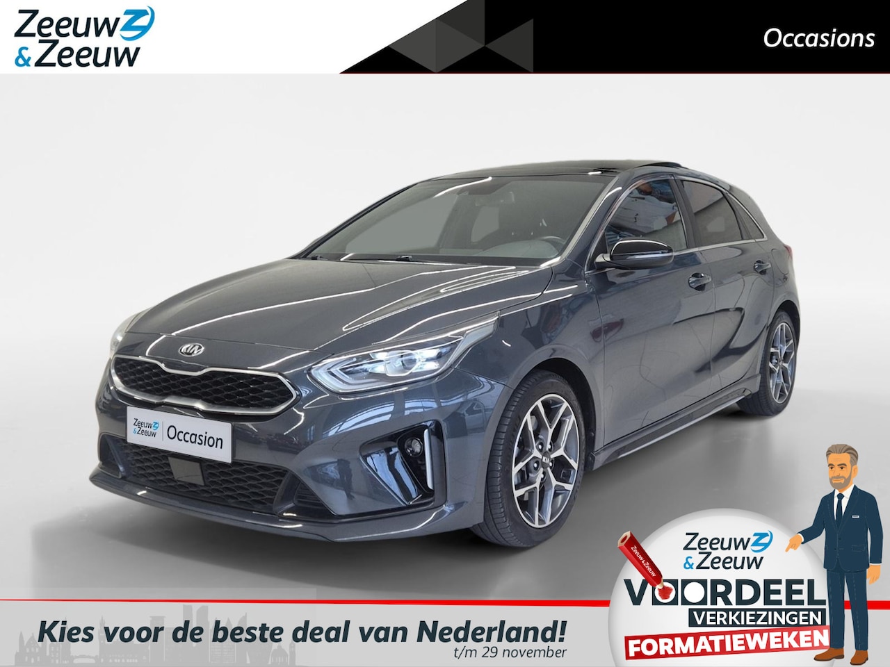 Kia Cee'd - Ceed 1.0 T-GDi GT-Line | Airco | Navi | Camera | LM Velgen | Trekhaak | Panoramadak | - AutoWereld.nl