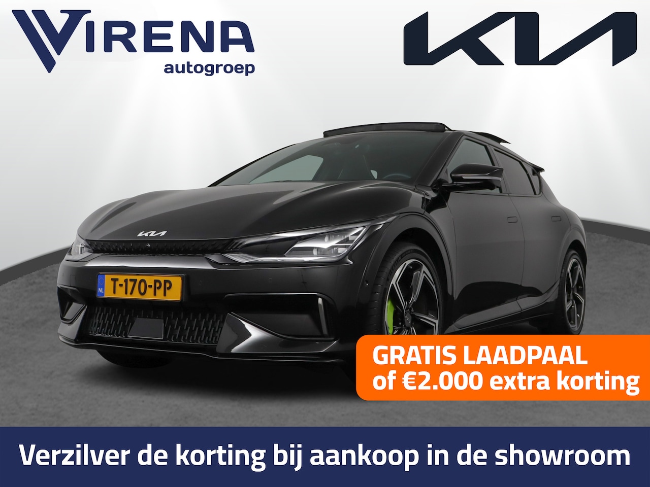 Kia EV6 - GT AWD 77.4 kWh - SOH 98,8% - 585PK - Sportstoelen - Head Up Display - 21'' Lichtmetalen v - AutoWereld.nl