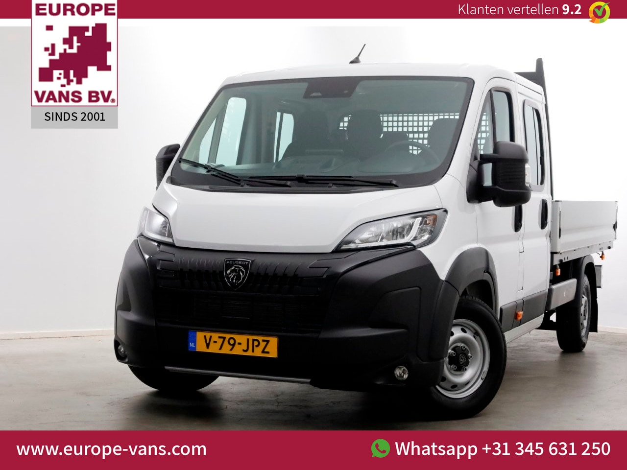 Peugeot Boxer - 2.2 BlueHDi 140pk D.C. Open Laadbak Trekhaak 3000kg BPM-Vrij 11-2024 - AutoWereld.nl