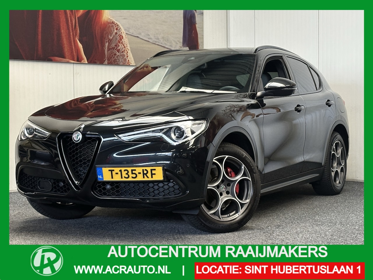 Alfa Romeo Stelvio - 2.0 T AWD B-TECH AUTOMAAT ZWART LEDER NAVIGATIE ADAPTIVE CRUISE CONTROL STOEL EN STUURVERW - AutoWereld.nl