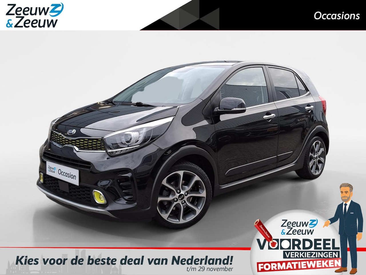 Kia Picanto - 1.2 X-Line 85 PK | Metallic lak | Fabrieksgarantie | NAP - AutoWereld.nl