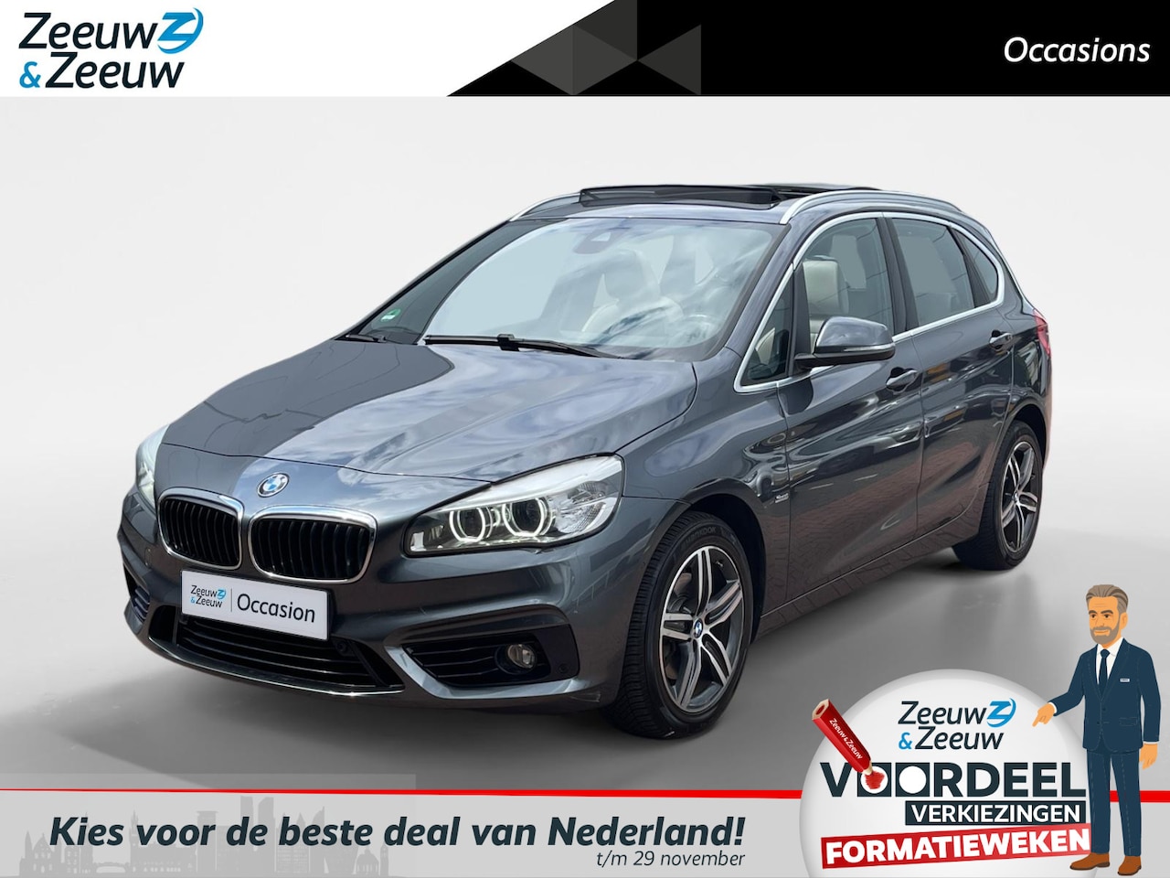BMW 2-serie Active Tourer - 220i Centennial High Executive | Automaat | Trekhaak | Schuif-Kantel Dak | Navigatie | Par - AutoWereld.nl