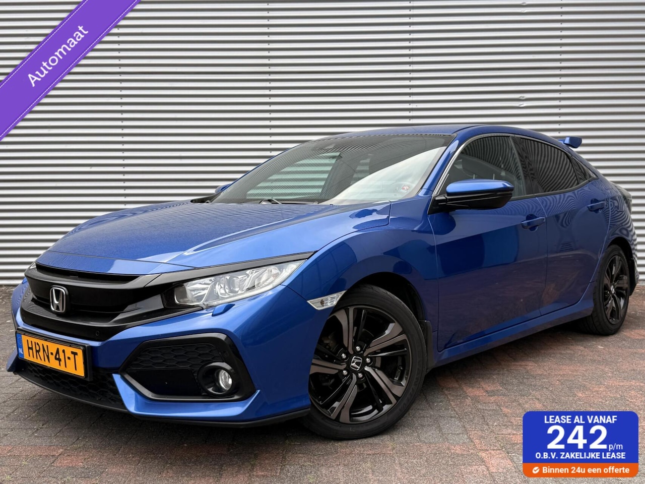 Honda Civic - 1.0 i-VTEC Autom Cruise Led Carplay Camera 2018 Eerste Eigenaar Vol Opties Perfecte Staat - AutoWereld.nl