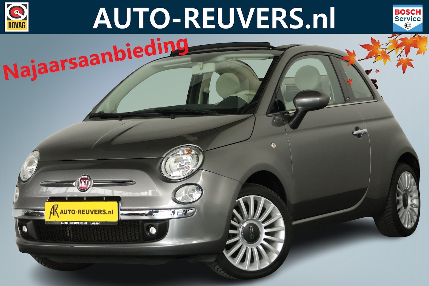Fiat 500 C - 1.2 Lounge / Opendak / Airco / Bluetooth / Allseason - AutoWereld.nl
