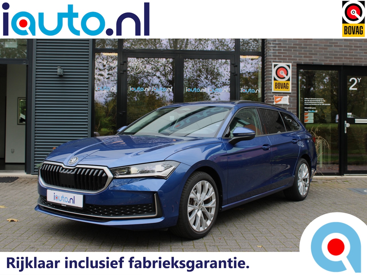 Skoda Superb Combi - 1.5 TSI 110kW MHEV First Edition Pano/Matrix LED/Keyless/Camera/18"/Elek. klep/Trekhaak we - AutoWereld.nl