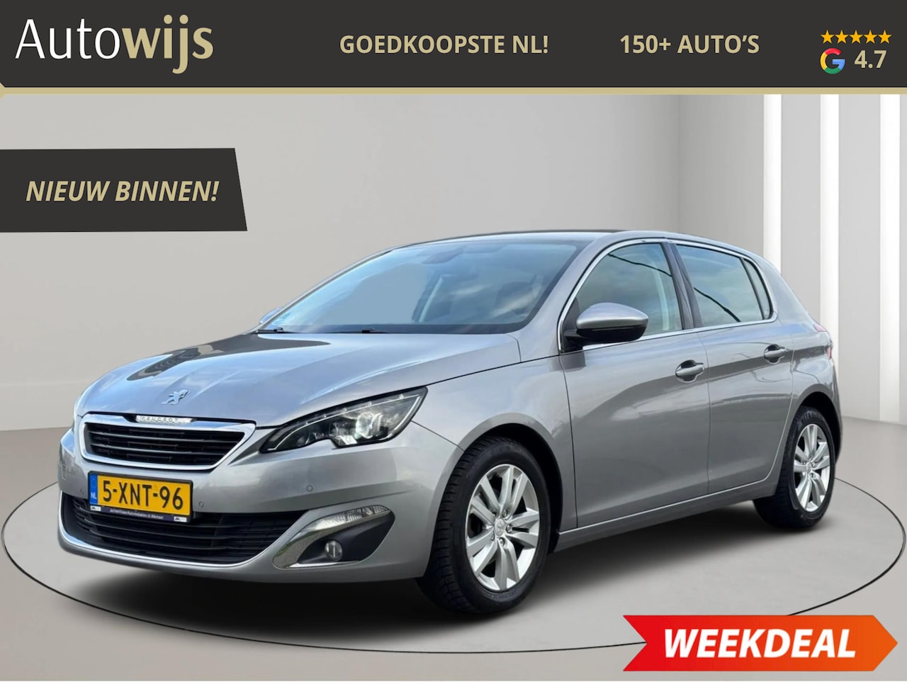 Peugeot 308 - 1.2 e-THP Allure|AUTOMAAT|LED|NAVI|CRUISE|PDC|GOED ONDERHOUDEN - AutoWereld.nl