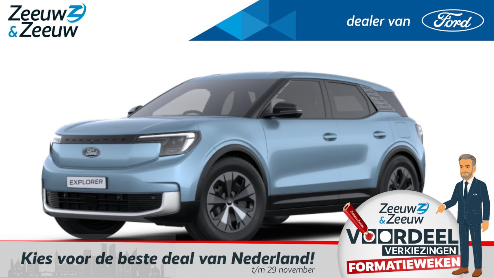 Ford Explorer - Style Standard Range RWD 52 kWh | Nieuw te bestellen | Prijs inclusief Ford Voordeel | Fin - AutoWereld.nl