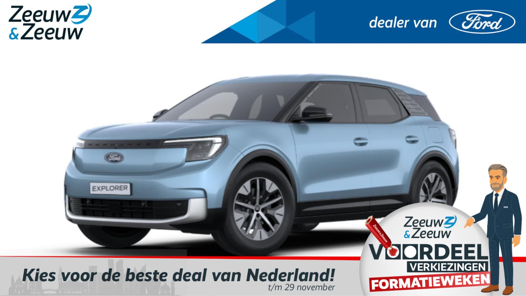Ford Explorer - Select Extended Range RWD 77 kWh | Nieuw te bestellen | Prijs inclusief Ford Voordeel | Fi - AutoWereld.nl