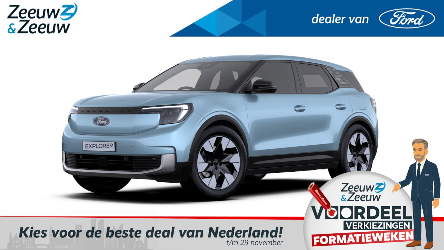 Ford Explorer - Premium Standard Range RWD 52 kWh | Nieuw te bestellen | Prijs inclusief Ford Voordeel | F - AutoWereld.nl