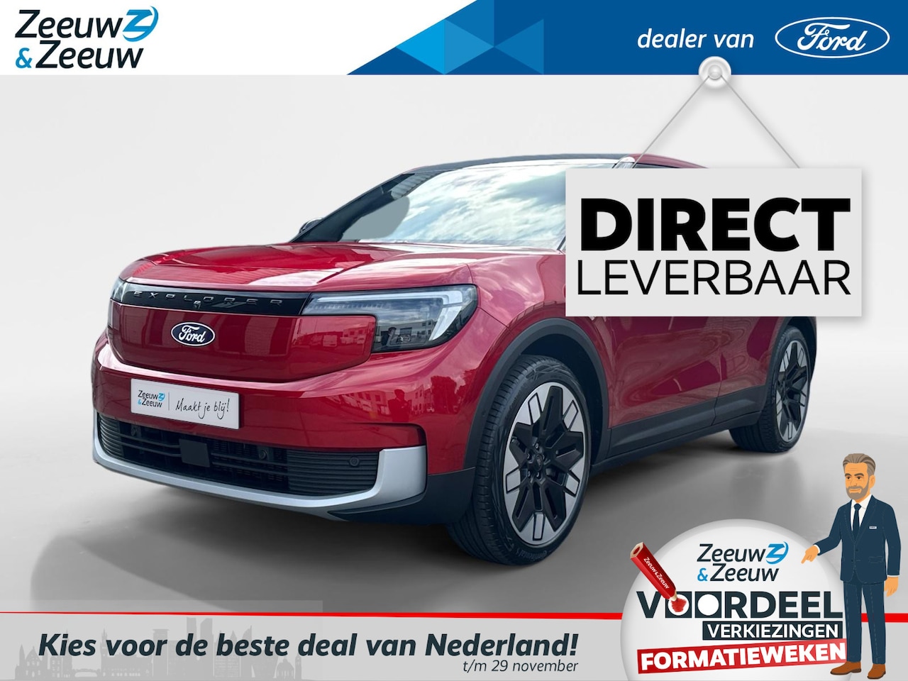 Ford Explorer - Premium Extended Range RWD 77 kWh | Direct Leverbaar | Prijs inclusief 2600 euro Ford Voor - AutoWereld.nl