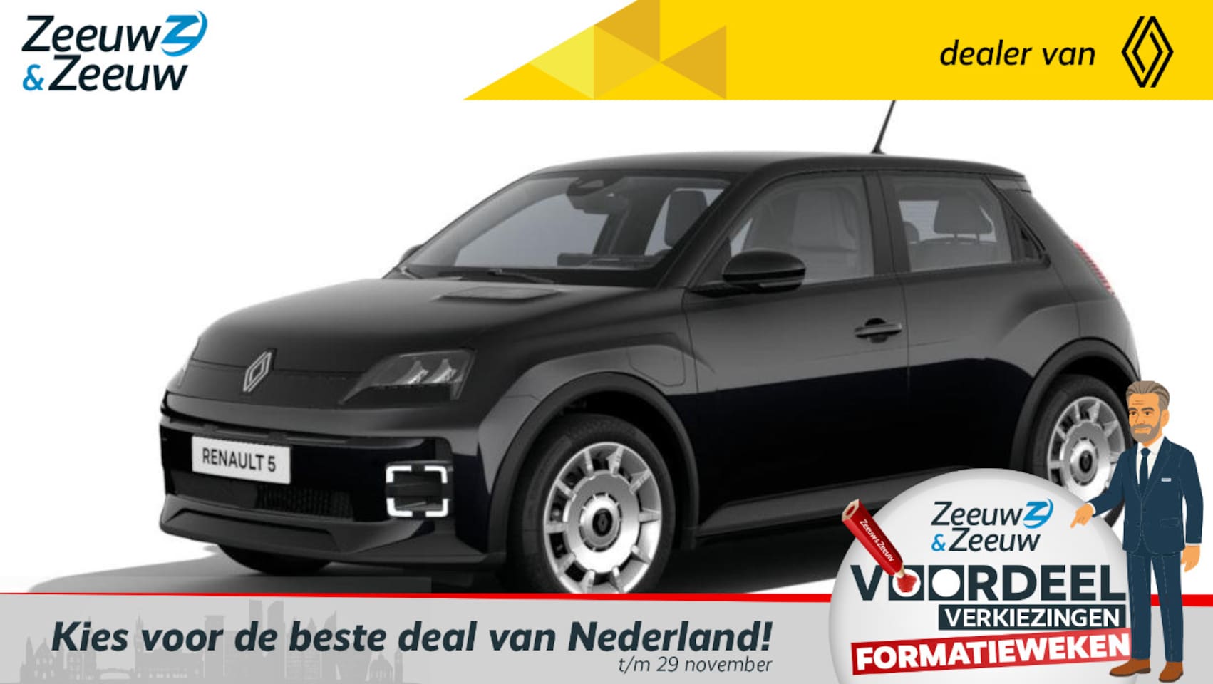 Renault 5 - evolution 120 PK urban range 40 kWh | Nu uit voorraad leverbaar €2.000,- Zeeuw & Zeeuw voo - AutoWereld.nl