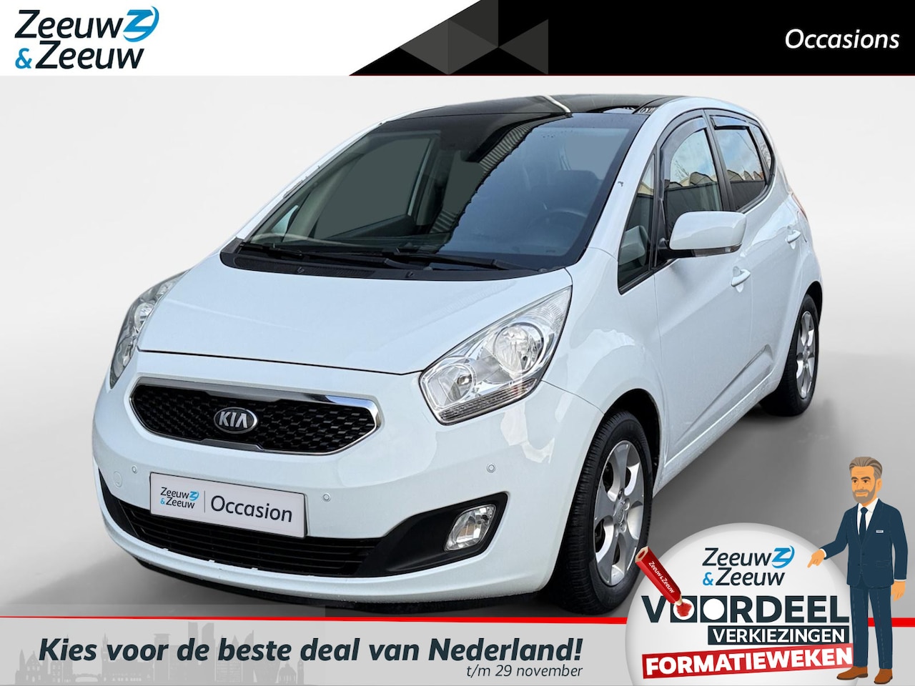 Kia Venga - 1.6 Fuse Automaat | Navi | Camera | Parkeersensoren voor + achter | Schuif/kanteldak | Tre - AutoWereld.nl