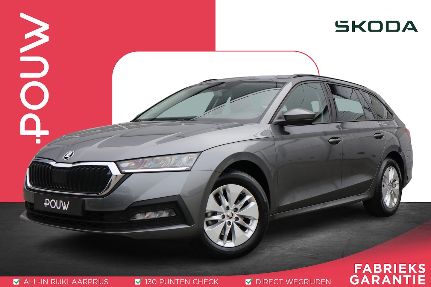 Skoda Octavia Combi - 1.0 e-TSI 110pk DSG Ambition | Navigatie | Cruise Control | Parkeersensoren - AutoWereld.nl