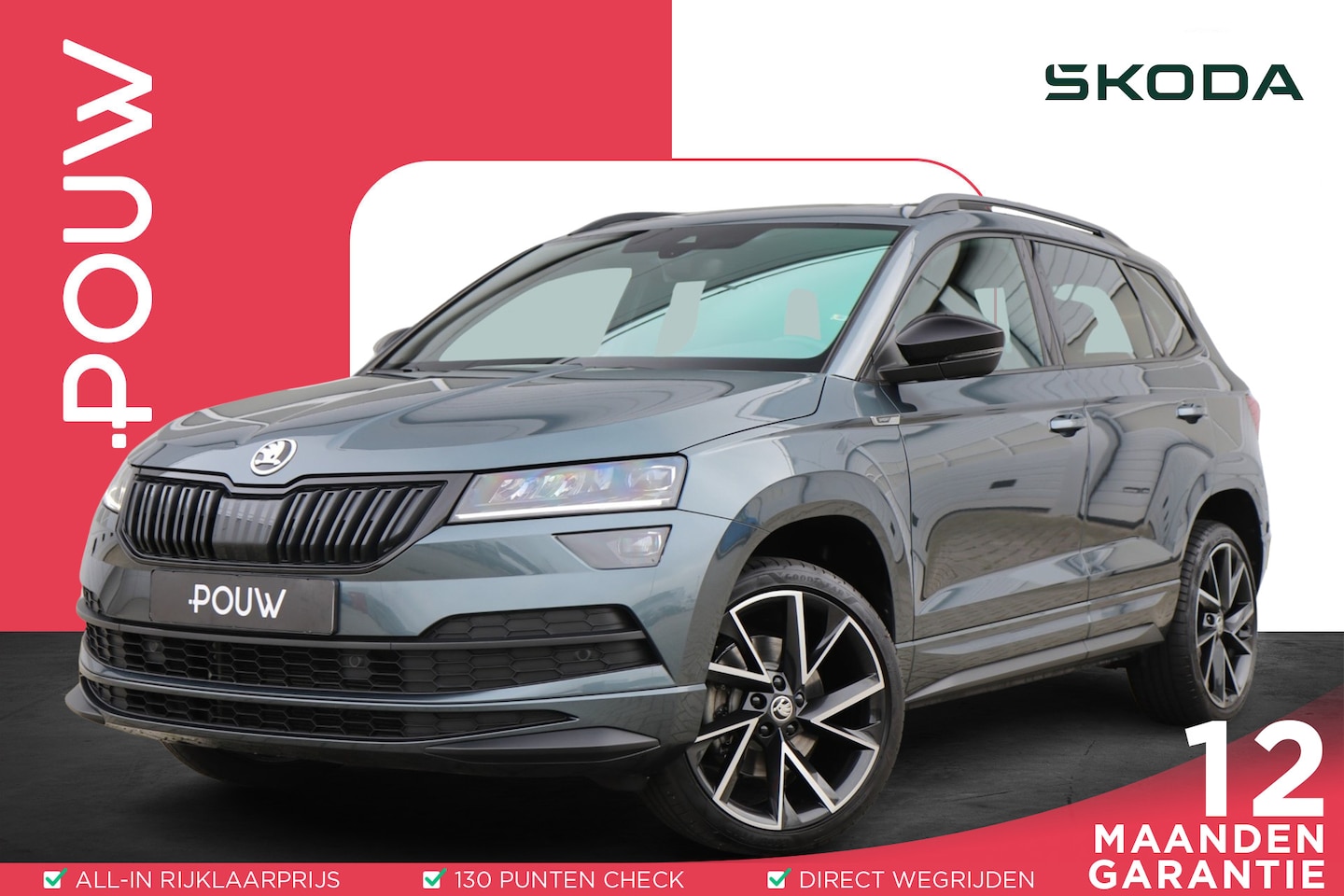 Skoda Karoq - 1.5 TSI 150pk DSG ACT Sportline Business | Trekhaak | Panoramadak | Stoelverwarming | Came - AutoWereld.nl