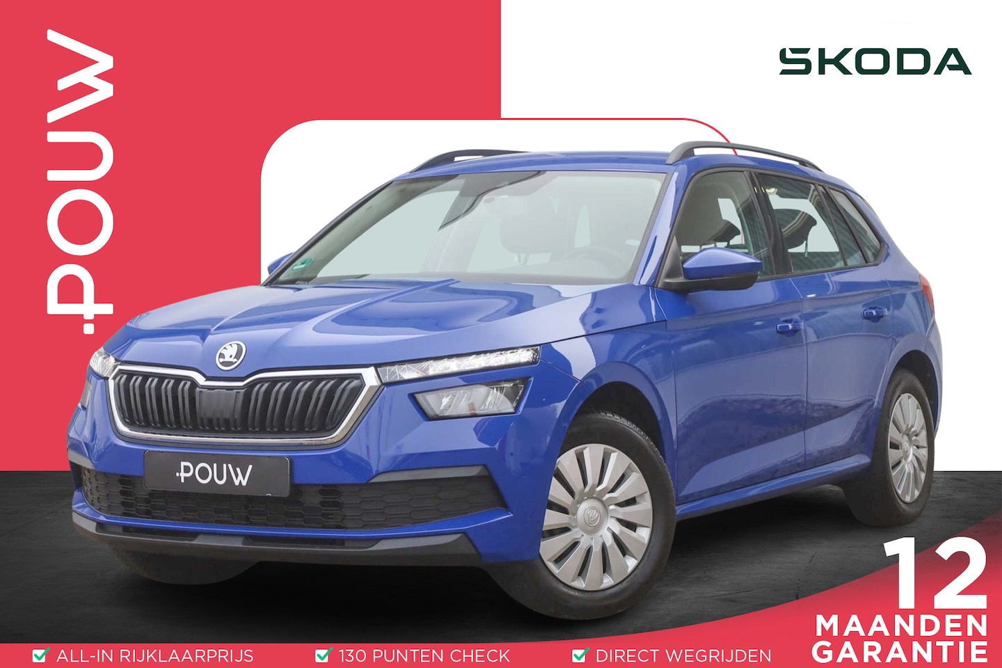 Skoda Kamiq - 1.0 TSI 95pk Active | Trekhaak | Cruise Control | Bluetooth | LED koplampen - AutoWereld.nl