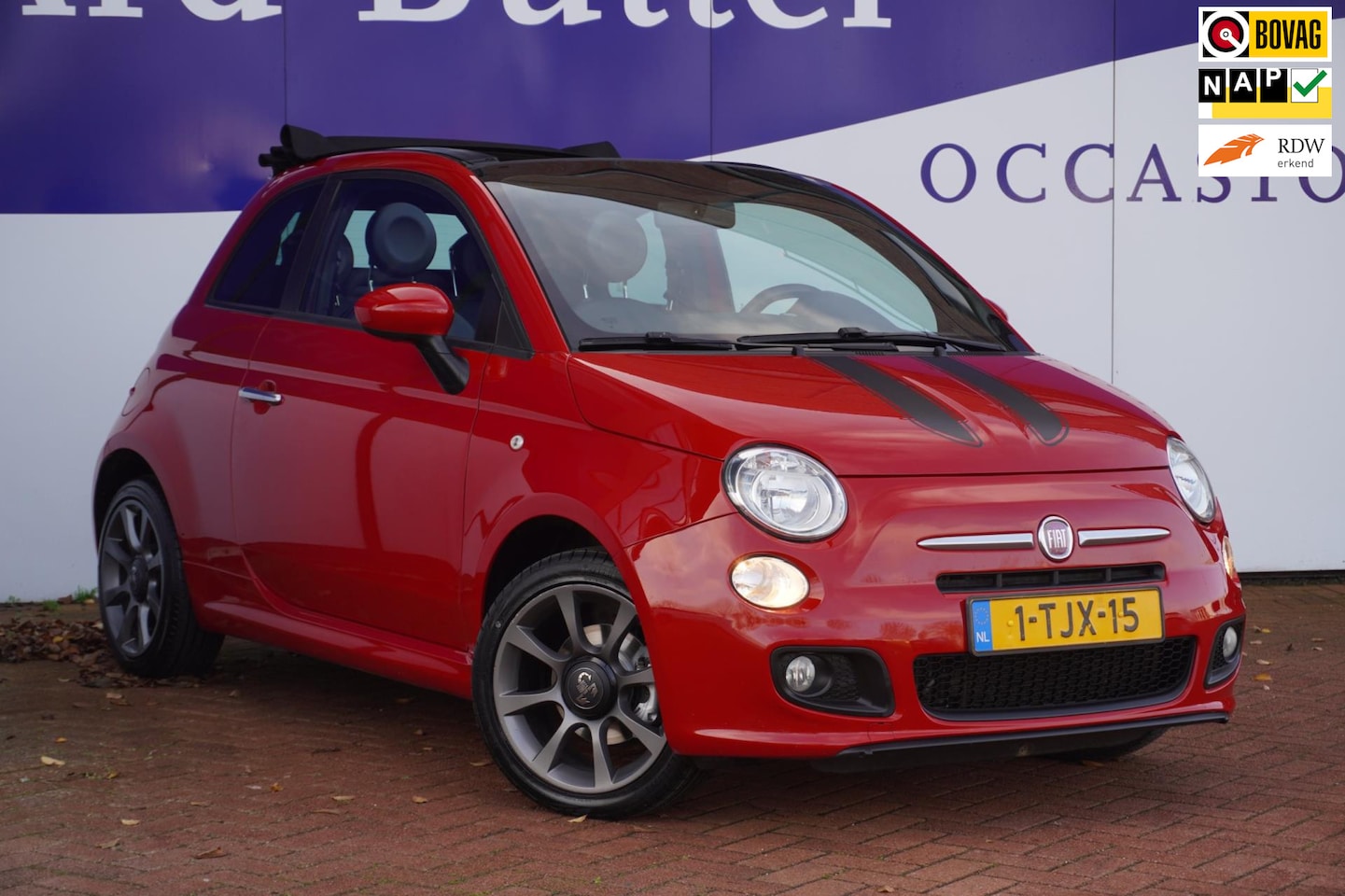 Fiat 500 C - 0.9 TwinAir 500S / Airco / LMV / Abarth-Pack / = NIEUWE REMMEN + BANDEN !! - AutoWereld.nl