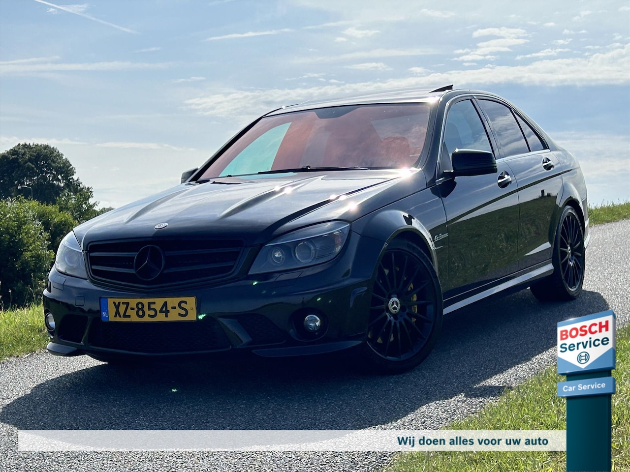 Mercedes-Benz C-klasse - Mercedes C63 AMG 457PK / Harman/Kardon / dakje / Elektr stoelen / leer / Camera / Navi / L - AutoWereld.nl