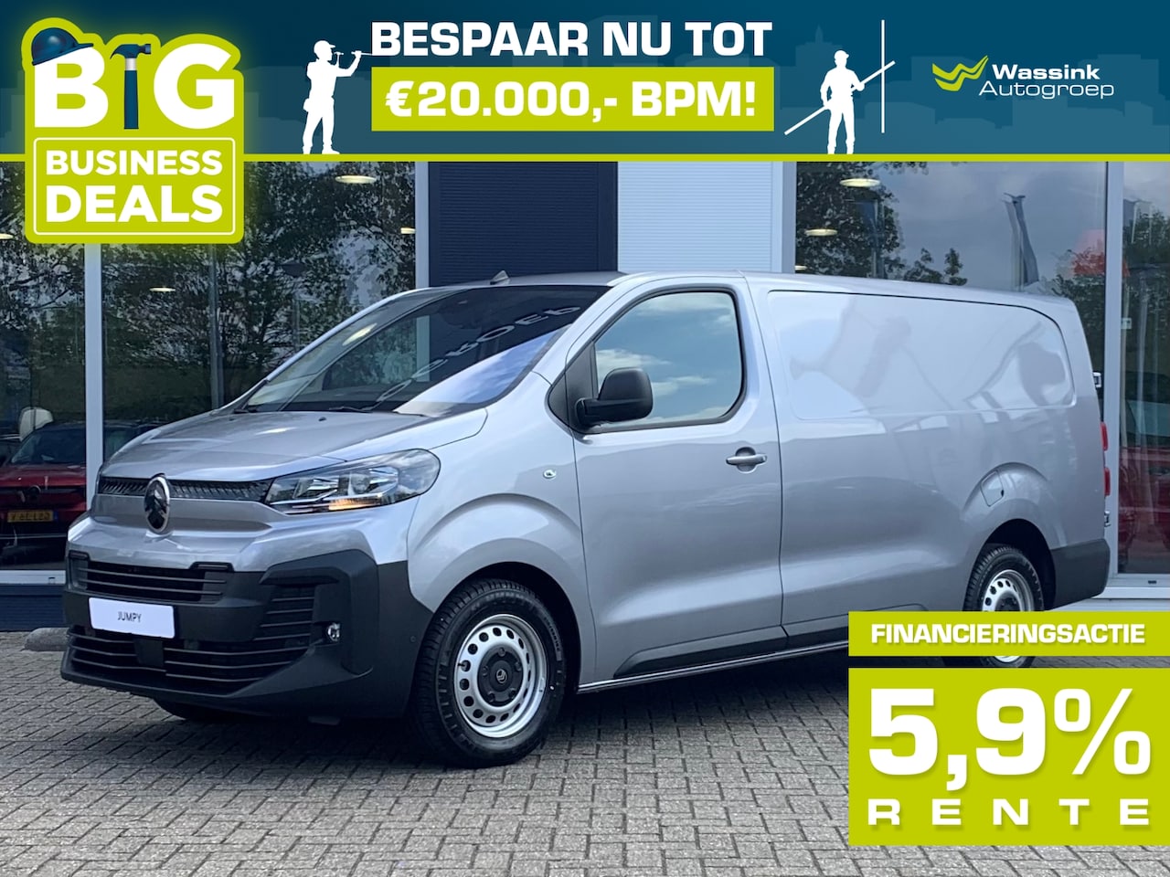 Citroën Jumpy - GB 2.0 BlueHDi 180pk L3 Automaat 3-zits | BPM VRIJ! | Trekhaak | Houten afwerking laadruim - AutoWereld.nl