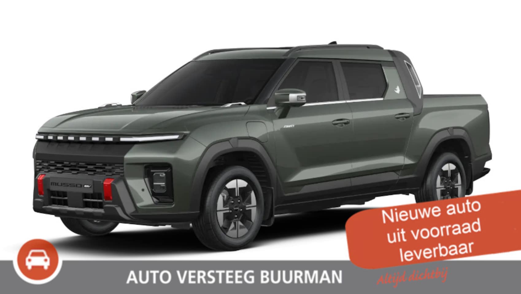 KGM Musso EV - Bronze 80.6 kWh 4WD Automaat, Keyless Entry/Start, Airco, Navigatie, 4x4, 1800kg trekgewic - AutoWereld.nl