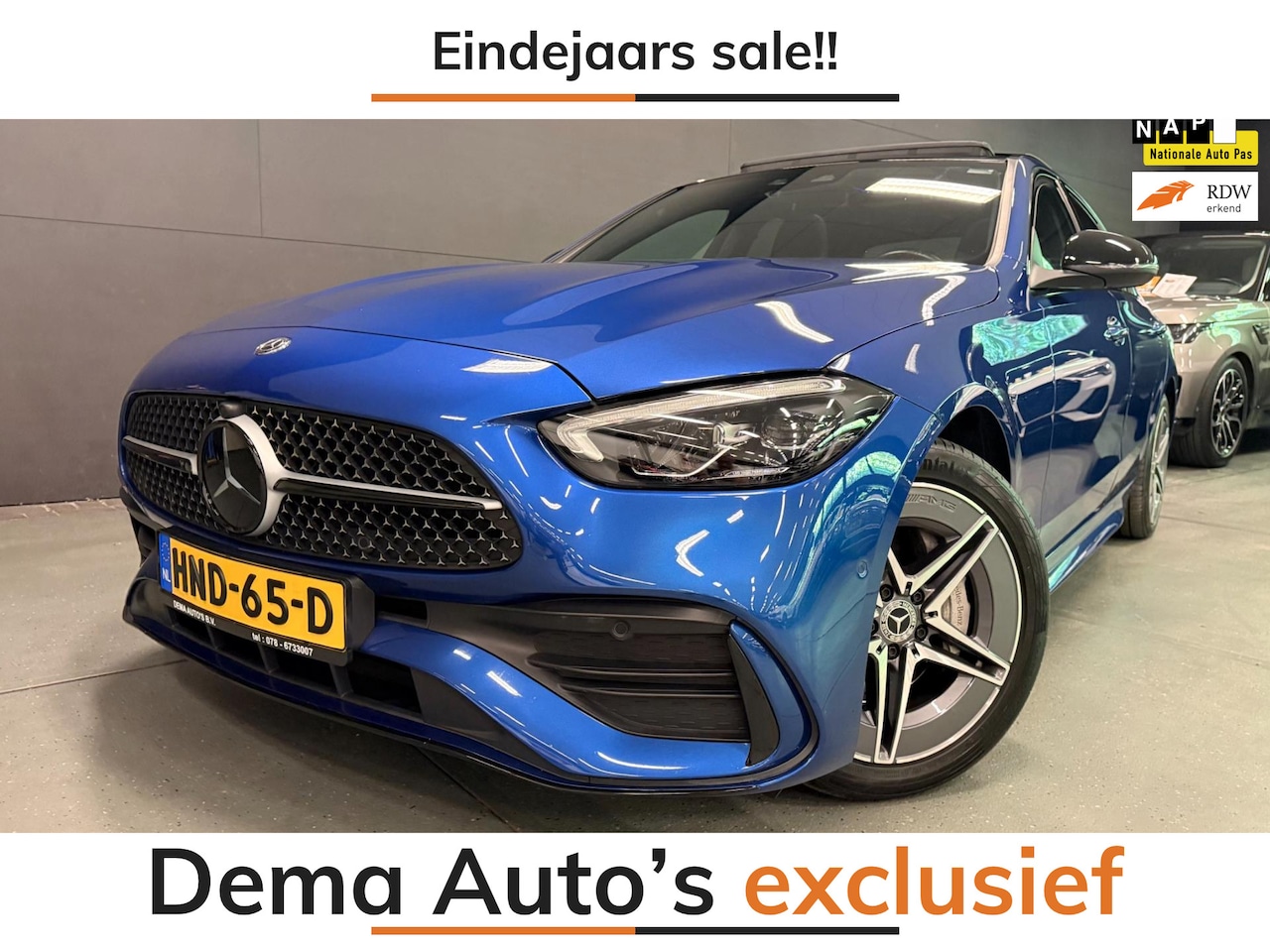 Mercedes-Benz C-klasse - 300 e AMG BLACK-LINE 313PK PANO/V-COCKPIT/NAVI/DAB/CARPLAY/CAM/// - AutoWereld.nl
