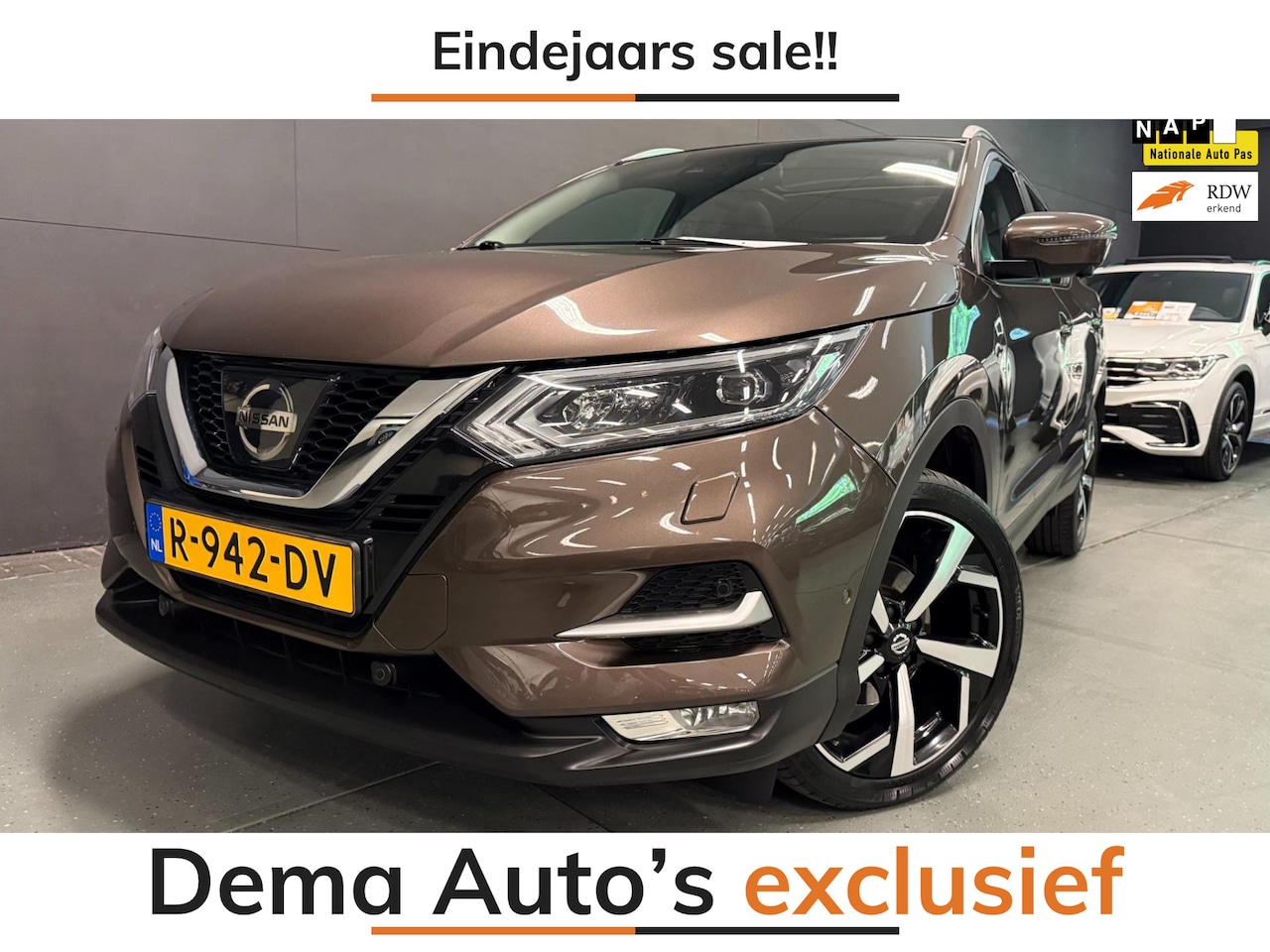 Nissan Qashqai - 1.2 Tekna 19'' PANO/NAVI/DAB/LEDER/CAM/CRUISE/ECC/PDC/// - AutoWereld.nl