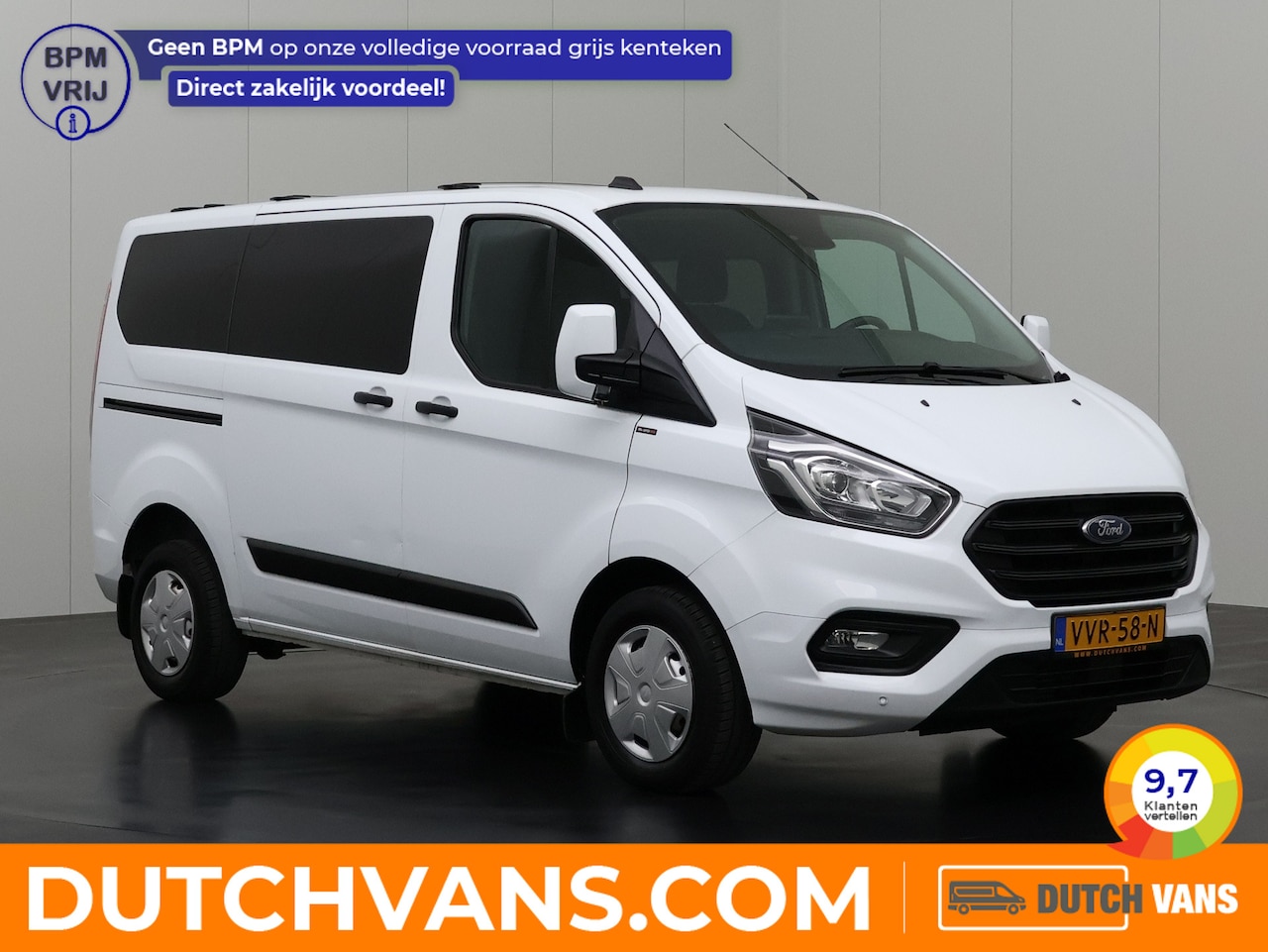 Ford Transit Custom - 2.0TDCI 130PK Dubbele Cabine | Navigatie | Camera | 6-Peroons | Trekhaak | Dakdragers - AutoWereld.nl