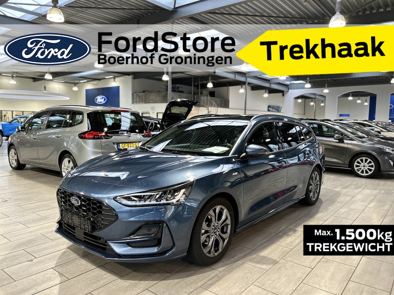 Ford Focus Wagon - ST-Line X EcoBoost Hybrid 155 pk | Pano |Trekhaak | Adapt. cruise | Winter Pack  | B&O | K - AutoWereld.nl