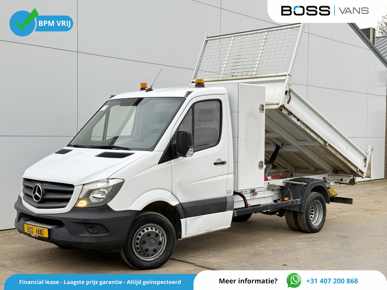 Mercedes-Benz Sprinter - 514 2.2 CDI Kipper Dubbellucht 3.5t trekhaak Cruise Control Benne Tipper - AutoWereld.nl