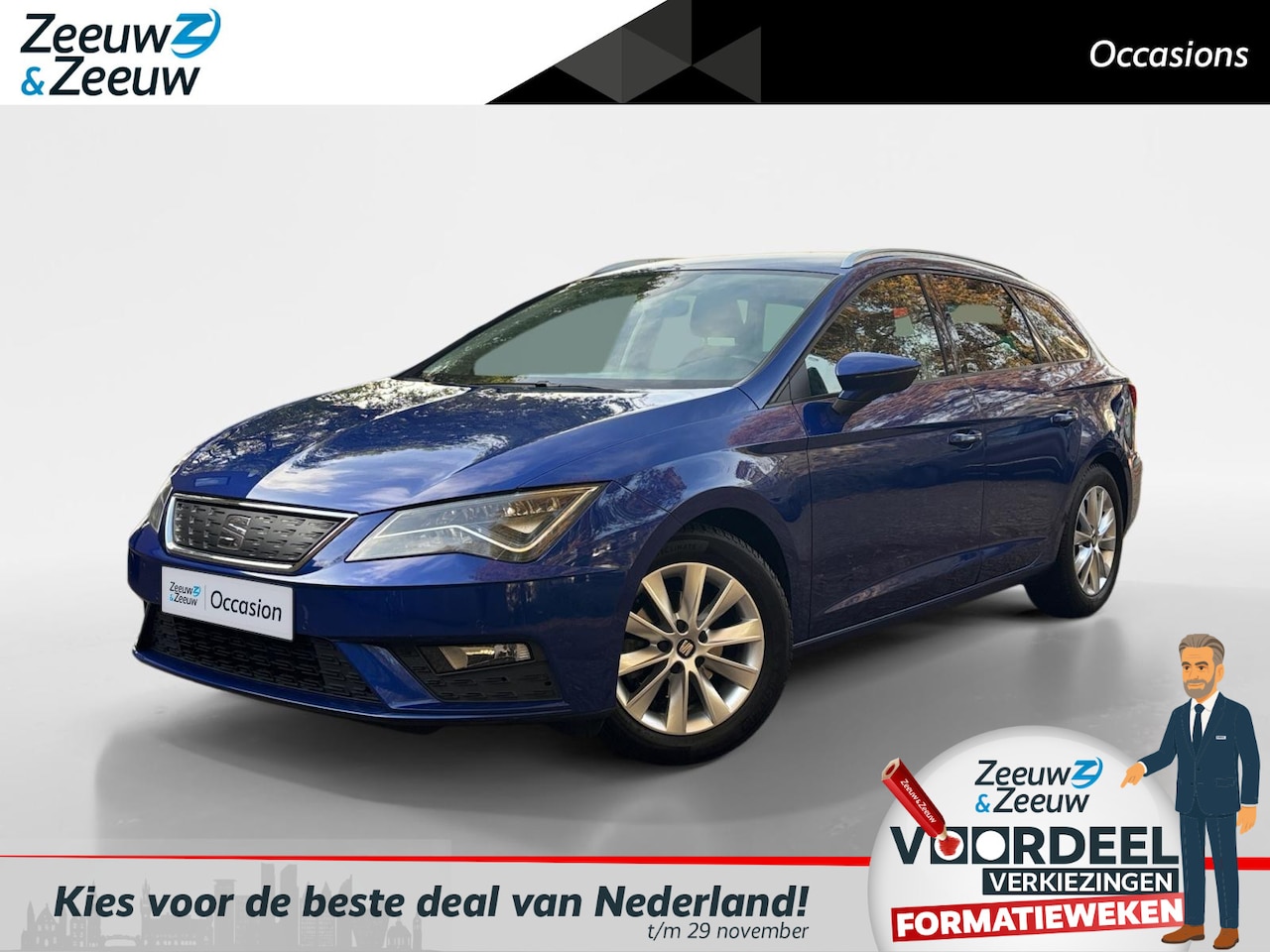 SEAT Leon ST - 1.0 EcoTSI Style Business Intense Automaat | Trekhaak | Achteruitrijcamera | Climate Contr - AutoWereld.nl