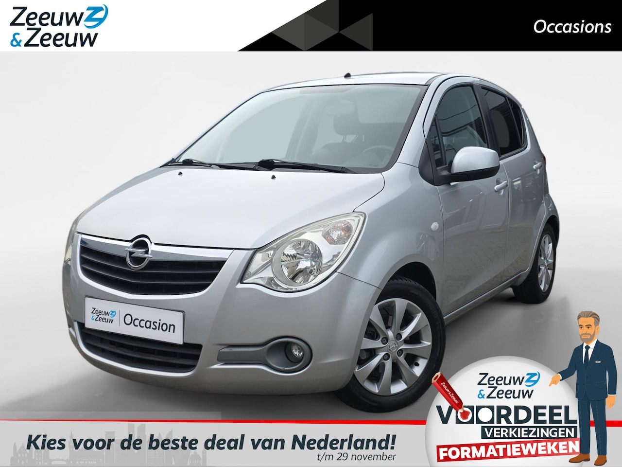 Opel Agila - 1.0 Berlin | Trekhaak | Airco | Elektr. ramen | 12 maanden garantie! | - AutoWereld.nl