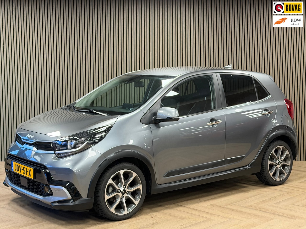 Kia Picanto - 1.0 T-GDi X-Line 5p NAVIGATIE CAMERA LEDER APPLE CARPLAY PDC CRUISE KEYLESS-GO STOEL/ STUU - AutoWereld.nl