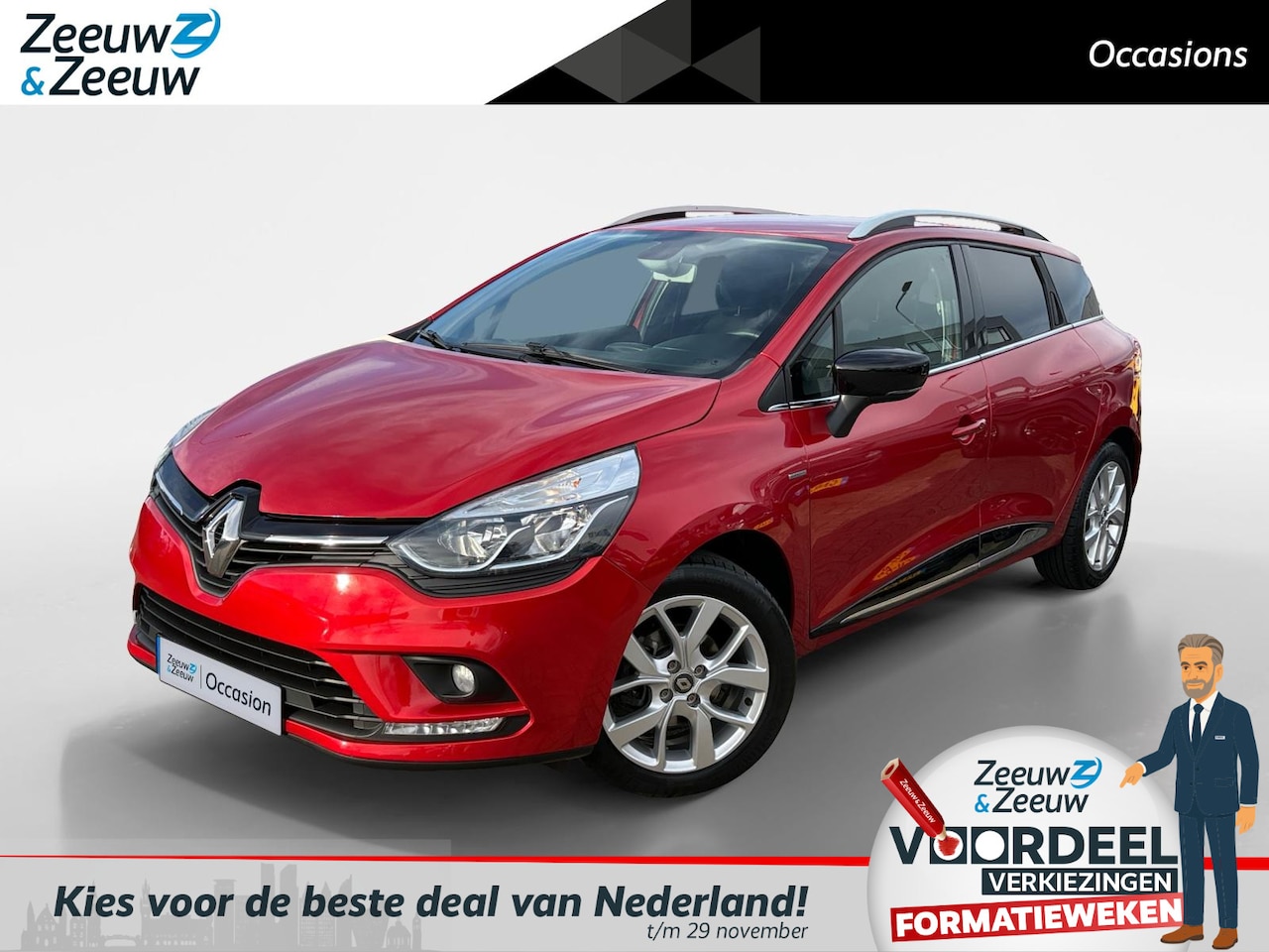 Renault Clio Estate - 0.9 TCe Limited Apple Carplay/Android (Ruim & Zuinig) Comfort|Nieuwe APK| 12 maanden Bova - AutoWereld.nl
