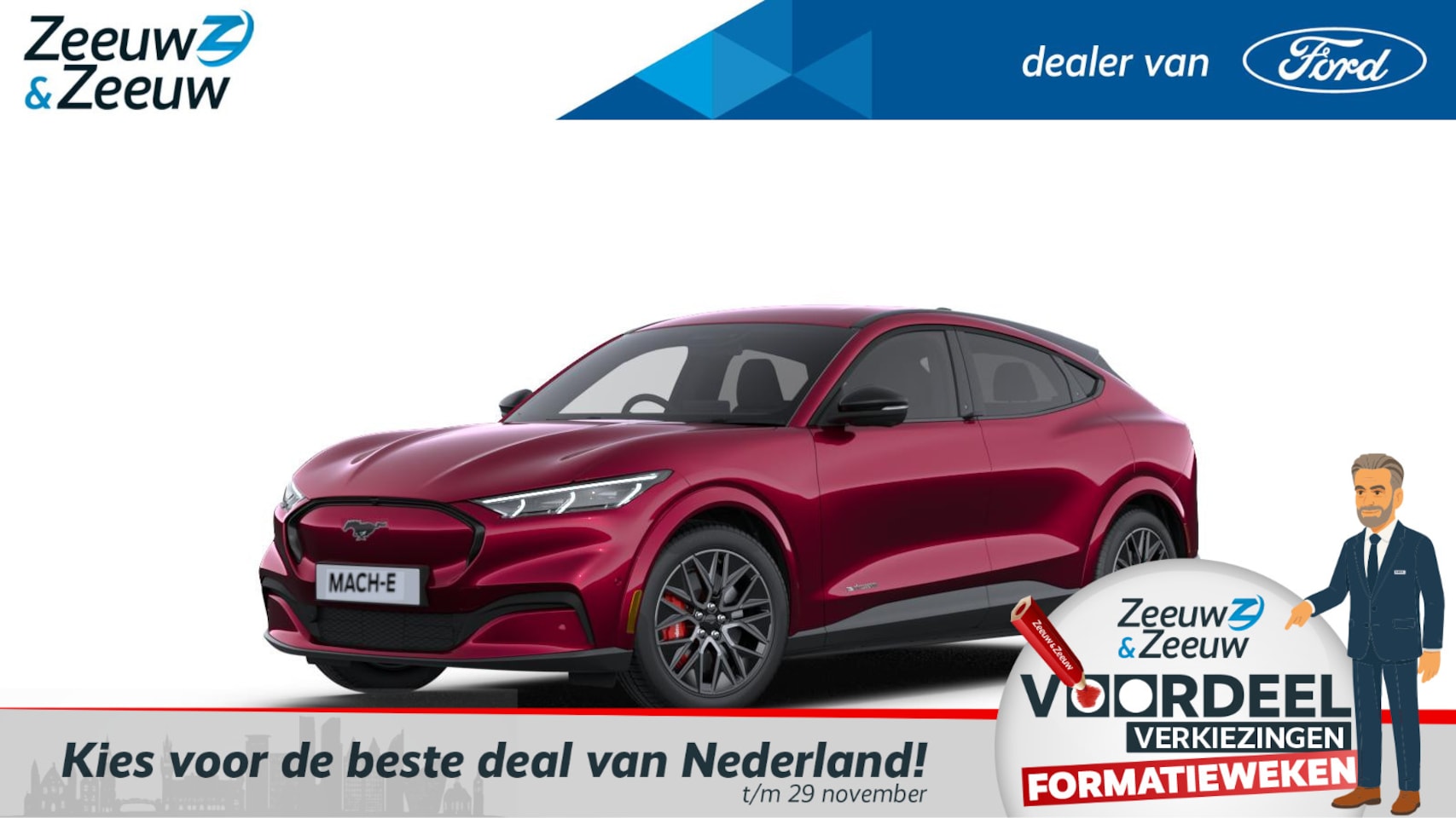 Ford Mustang Mach-E - Extended Premium RWD 88 kWh | Nieuw te Bestellen | Prijs inclusief Ford Voordeel | 600km W - AutoWereld.nl